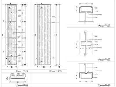 固定家具屏风详图 施工图 家具节点