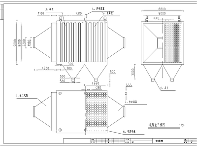 电除尘器三视图 施工图