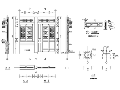 古建门大样 施工图 通用节点