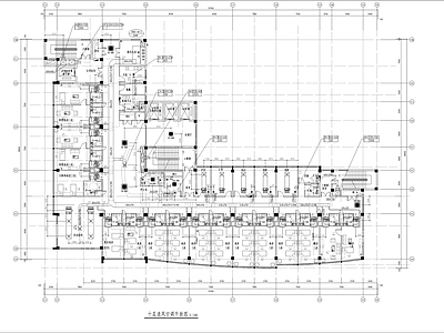 病房楼十层通风空调平面 施工图 建筑暖通