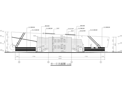 现代风格两层食堂建筑 施工图