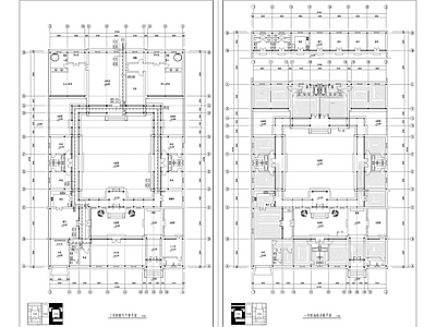 四合院全套䁔通 施工图 建筑暖通