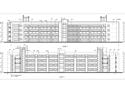 实验学校教学楼全套建筑 施工图