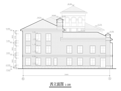 小区内三层幼儿园整套建筑 施工图