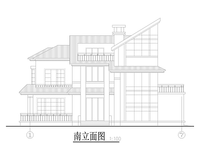 现代风格农村自建房建筑 施工图