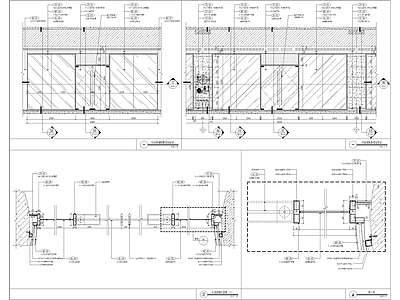 商业玻璃门详细节点 施工图 通用节点