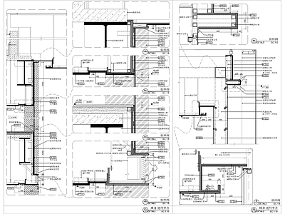 商业墙身干挂节点 施工图