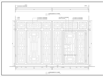 4m消防通道铁艺门详图 施工图 通用节点