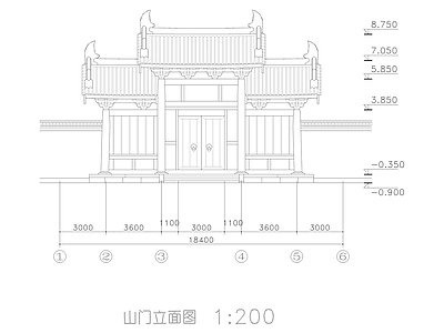 山门古建详图 施工图