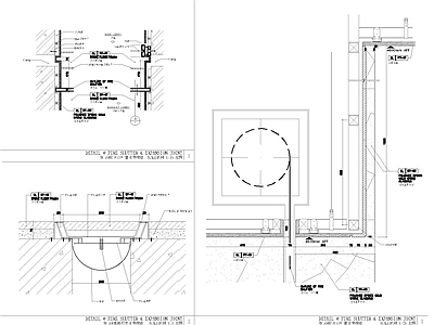防火卷帘变形缝 施工图 卷帘