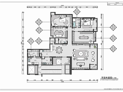 250㎡大平层室内 施工图