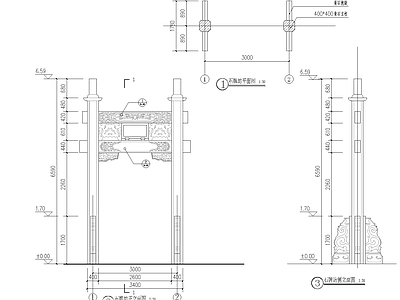 石牌坊 施工图