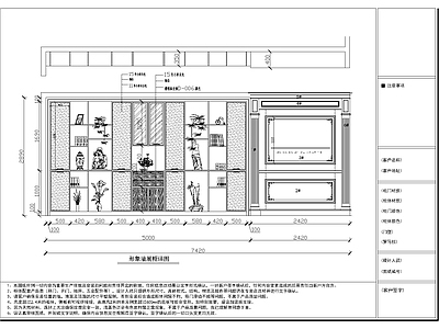 专卖展示区展柜立面 图库