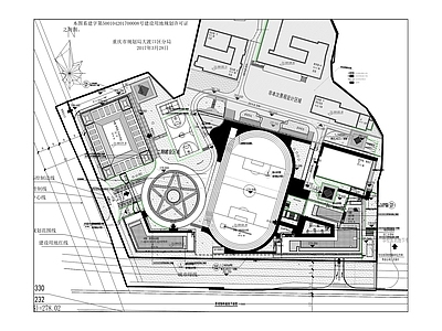 民族中学和庹家坳小学改扩建项目景观  施工图