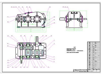 减速器装配图 施工图