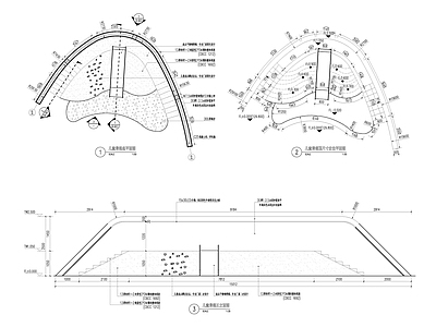 儿童活动区小品 施工图 景观小品