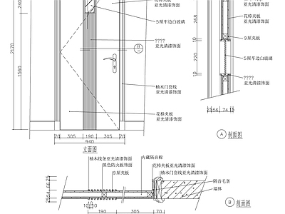 门立面门套大样 施工图 通用节点