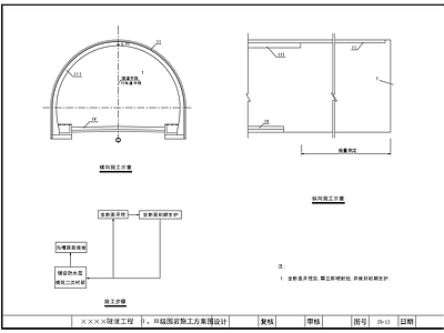 端墙式洞门隧道锚喷支护 施工图