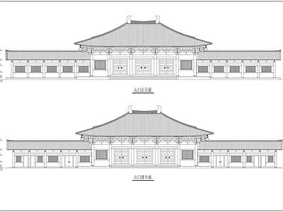 山门厢房古建 施工图