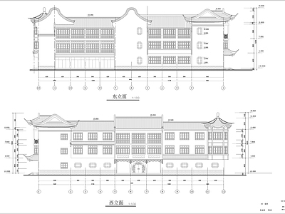 会所仿古建筑 施工图