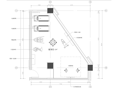 50平健身房 施工图