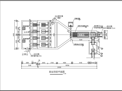 污水泵站平面剖面流程 施工图