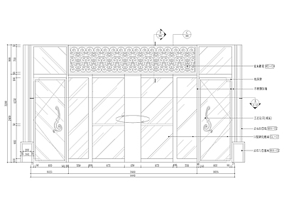 旋转门节点 施工图