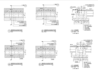 石材盖板排水沟大样 施工图