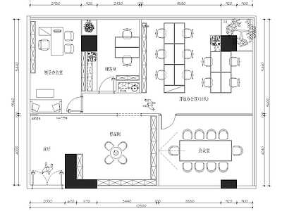 小型办公室平面图