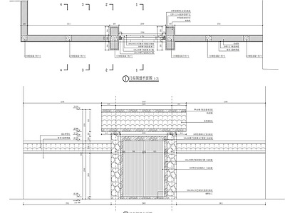 庭院门头围墙详图 施工图