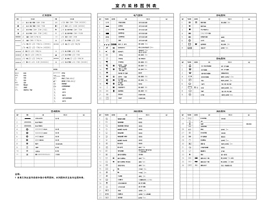 图例说明表材料表 图库