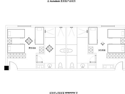 消毒间布草间宿舍 施工图