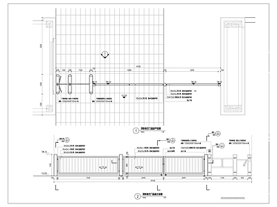 消防铁艺门 施工图 通用节点