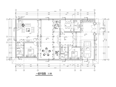 新中式二层四合院建筑 施工图