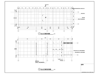 次入口大门详图 施工图 建筑通用节点