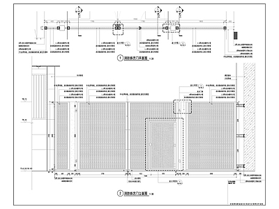 铁艺门节点 施工图 通用节点