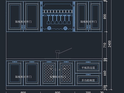 厨房橱柜图纸 图库