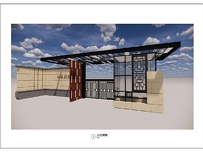 入口大门 施工图 建筑通用节点