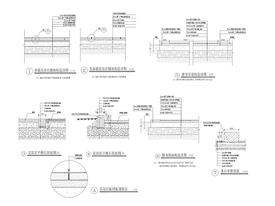 广场花岗岩道路建身场地地面 施工图