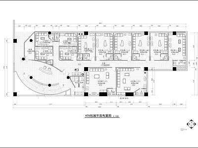 完整ktv包厢全套装修 施工图