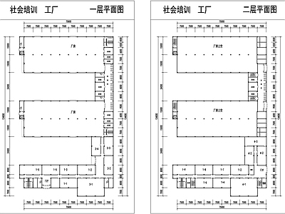 职业学校实训楼建筑 施工图