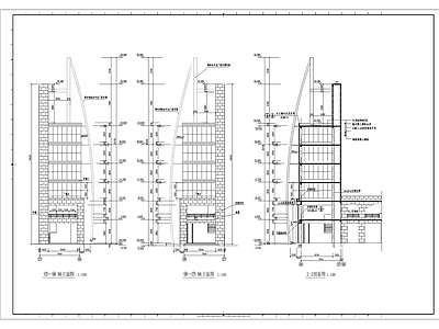 商业街塔楼建筑 施工图