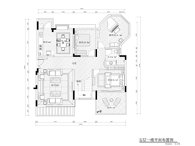 三层欧式全套别墅样板房装修 施工图