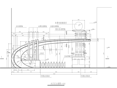 现代风格大门 施工图 通用节点