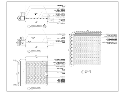 L单开铁艺门节点 施工图 通用节点