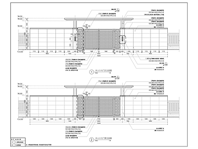 次入口大门节点 施工图 建筑通用节点