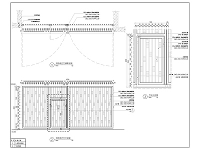 子母铁艺门节点 施工图 通用节点