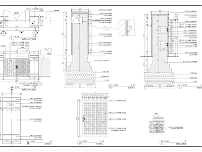 庭院门详图 施工图 通用节点