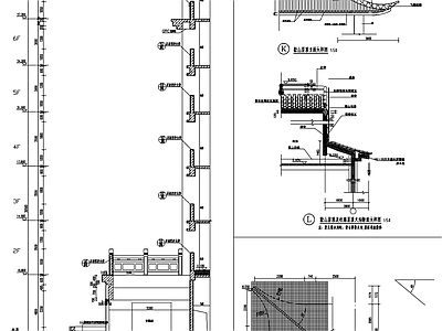 中式学校建筑墙身大样 施工图 建筑通用节点