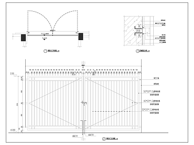 铁艺消防门 施工图 通用节点